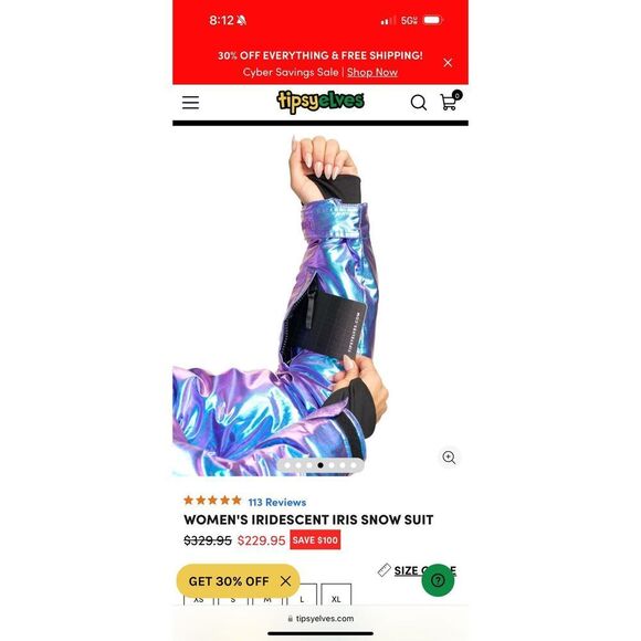 WOMEN'S IRIDESCENT IRIS SNOW SUIT - Picture 6 of 9